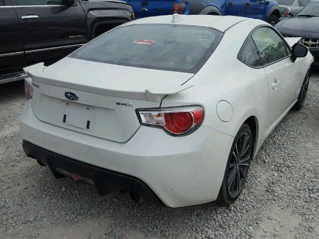 JF1ZCAC15F8606502 - 2015 SUBARU BRZ 2.0 LI WHITE photo 4