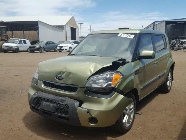 KNDJT2A2XA7081251 - 2010 KIA SOUL +/!/S GREEN photo 2