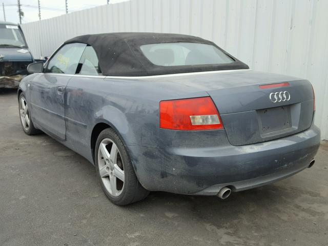 WAUAC48H05K014101 - 2005 AUDI A4 1.8 CAB GRAY photo 3