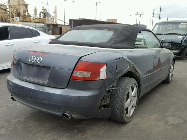 WAUAC48H05K014101 - 2005 AUDI A4 1.8 CAB GRAY photo 4