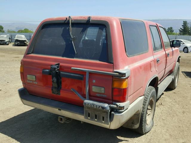 JT3VN39W0L0028082 - 1990 TOYOTA 4RUNNER VN RED photo 4