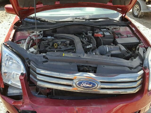 3FAHP07Z17R279655 - 2007 FORD FUSION SE RED photo 7