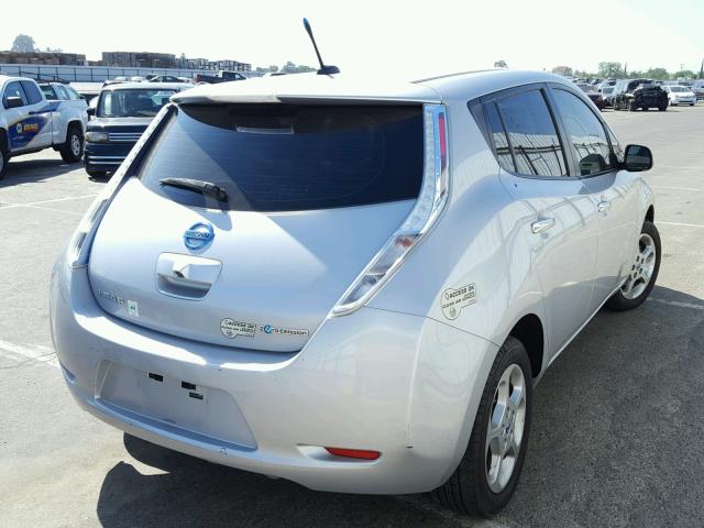 JN1AZ0CP4BT006908 - 2011 NISSAN LEAF SV SILVER photo 4