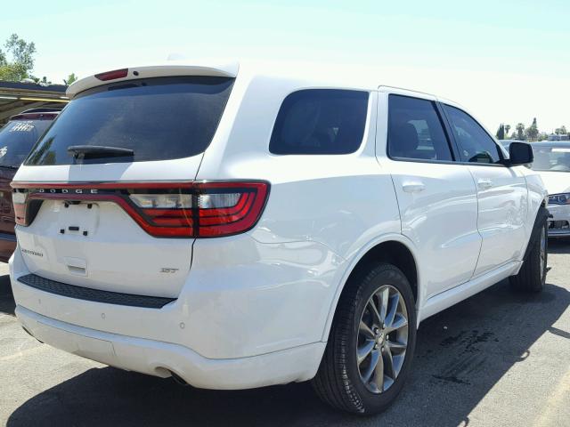 1C4RDHDG4HC722969 - 2017 DODGE DURANGO GT WHITE photo 4