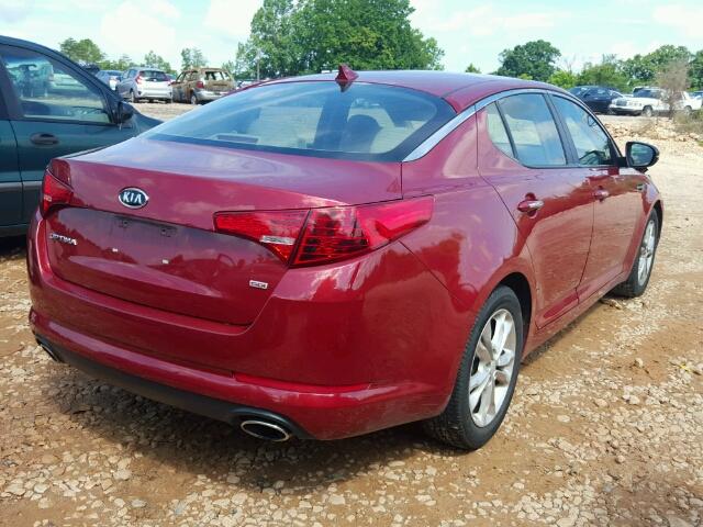 5XXGM4A77CG039385 - 2012 KIA OPTIMA LX RED photo 4