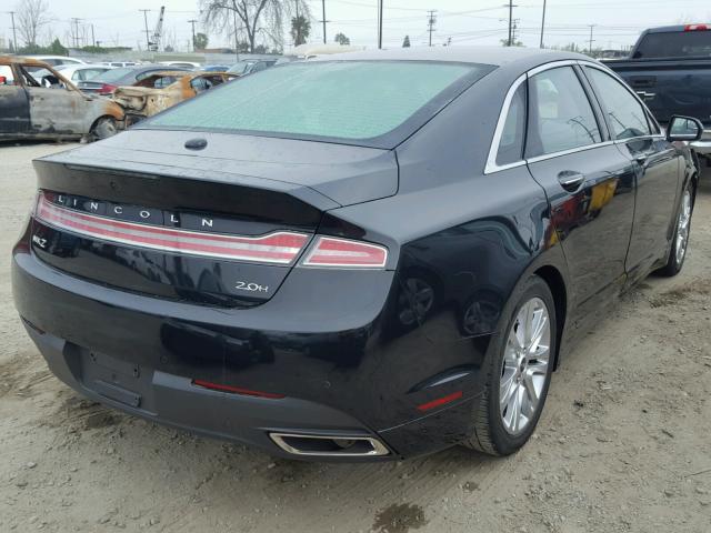 3LN6L2LU4FR618664 - 2015 LINCOLN MKZ HYBRID BLACK photo 4