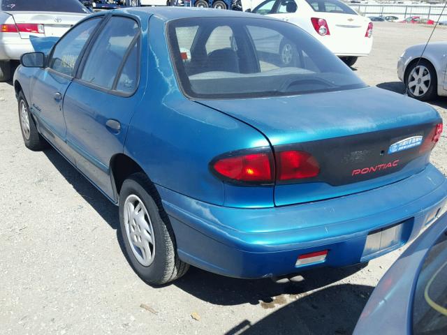 1G2JB5242V7603823 - 1997 PONTIAC SUNFIRE SE BLUE photo 3