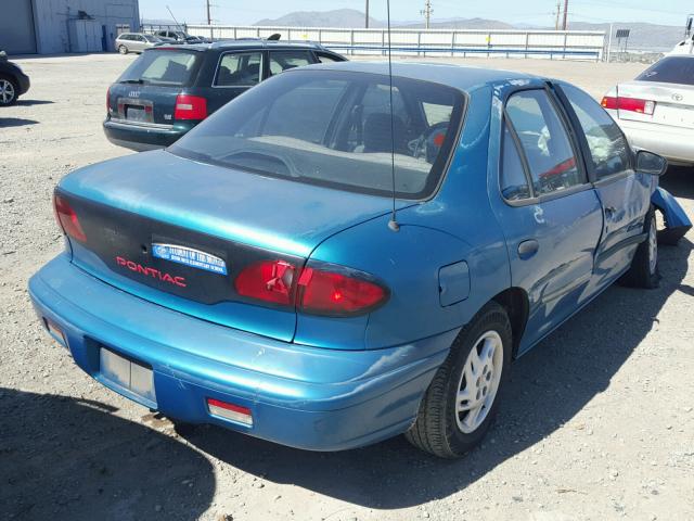 1G2JB5242V7603823 - 1997 PONTIAC SUNFIRE SE BLUE photo 4