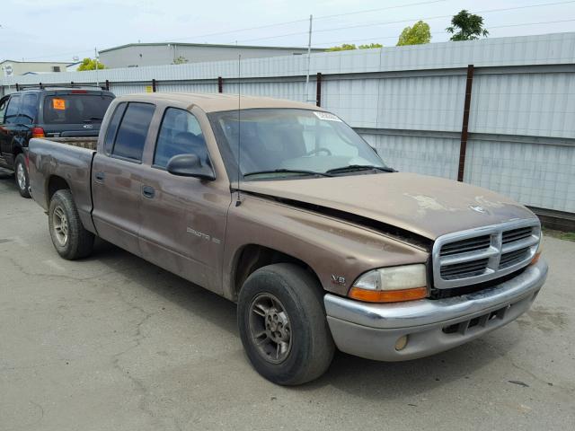 1B7GL2AZ3YS789744 - 2000 DODGE DAKOTA QUA BROWN photo 1