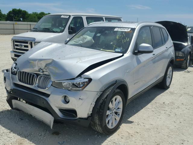 5UXWZ7C52G0R31706 - 2016 BMW X3 SDRIVE2 SILVER photo 2
