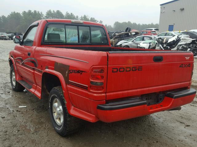 1B7HF16Z1VS245480 - 1997 DODGE RAM 1500 RED photo 3