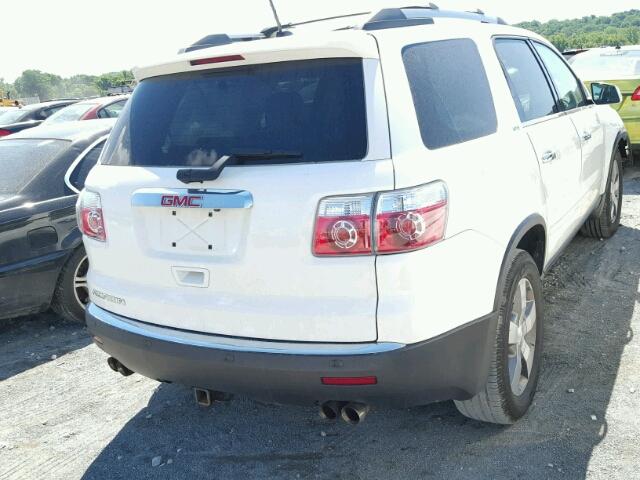 1GKKRRED2CJ301323 - 2012 GMC ACADIA SLT WHITE photo 4