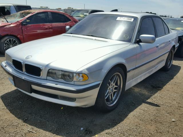 WBAGG83471DN83438 - 2001 BMW 740 I AUTO SILVER photo 2