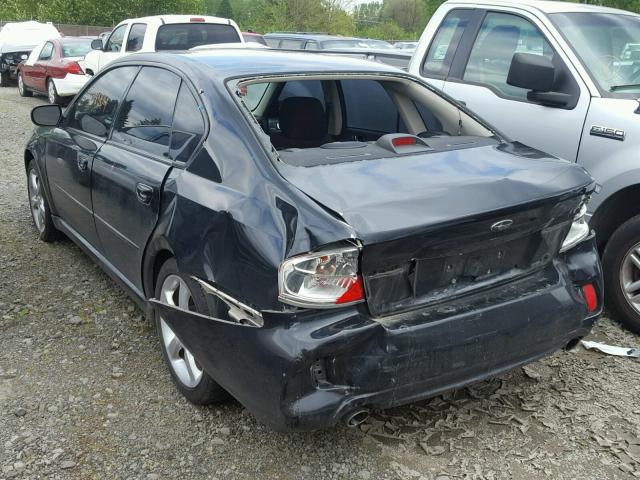 4S3BL616597225413 - 2009 SUBARU LEGACY 2.5 BLACK photo 3