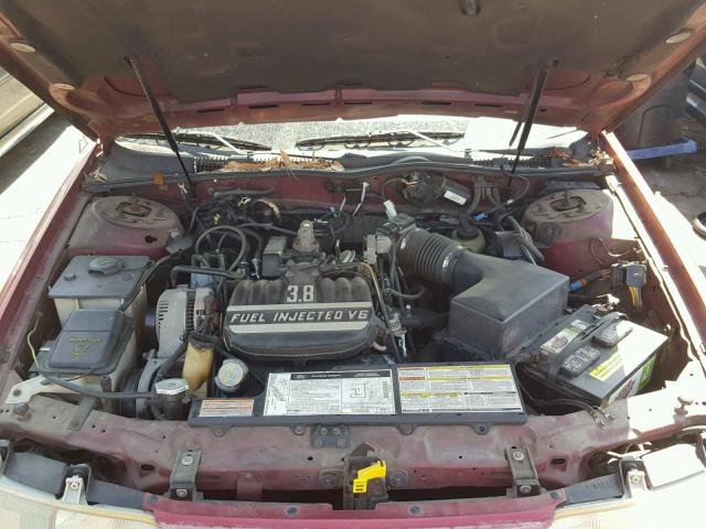 1FALP524XSG264350 - 1995 FORD TAURUS GL BURGUNDY photo 7