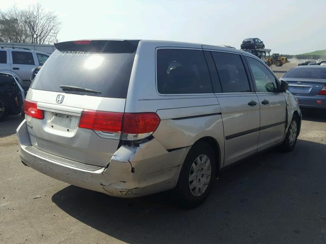 5FNRL38248B024224 - 2008 HONDA ODYSSEY LX SILVER photo 4