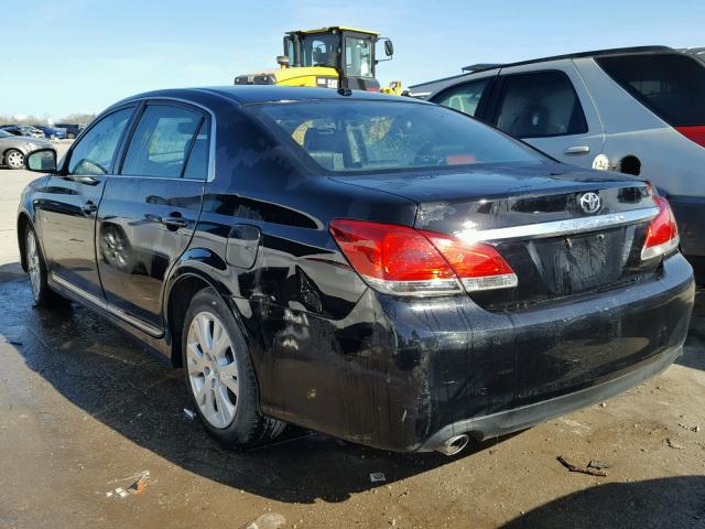 4T1BK3DB0BU390878 - 2011 TOYOTA AVALON BAS BLACK photo 3