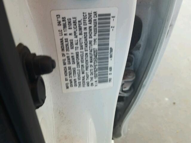 19XFB2F97DE040207 - 2013 HONDA CIVIC WHITE photo 10