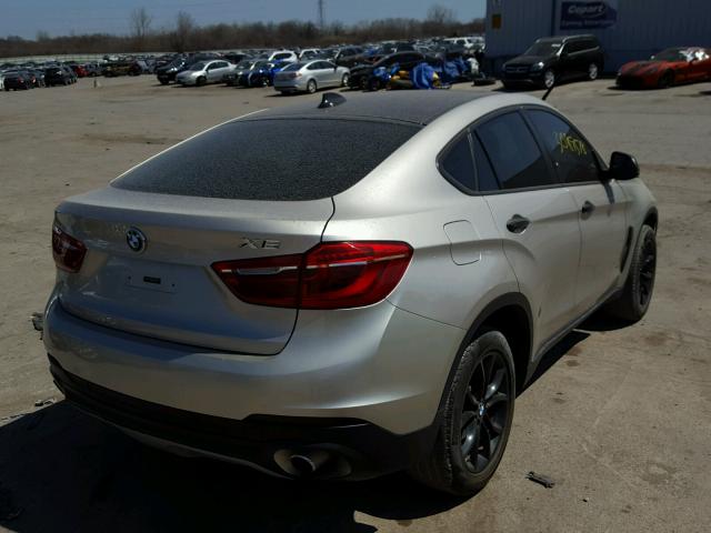 5UXKU2C56F0F95396 - 2015 BMW X6 XDRIVE3 SILVER photo 4