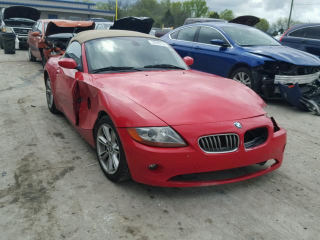 4USBT53434LU06297 - 2004 BMW Z4 3.0 RED photo 1
