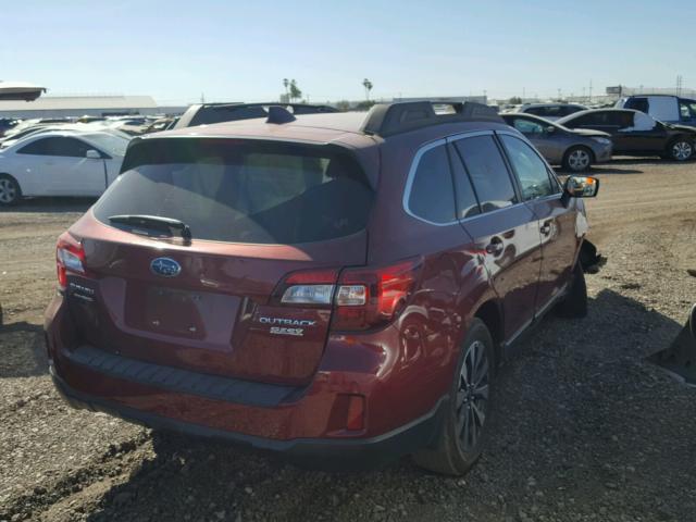 4S4BSANC1G3312828 - 2016 SUBARU OUTBACK 2. RED photo 4