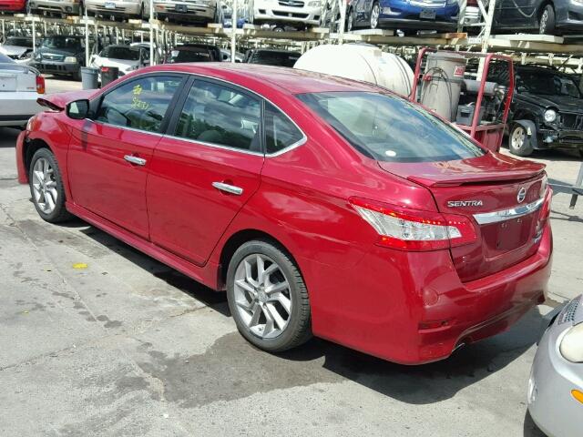 3N1AB7APXEL641981 - 2014 NISSAN SENTRA S RED photo 3