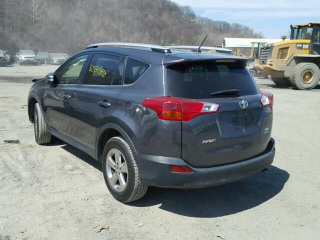 JTMRFREV0FD112183 - 2015 TOYOTA RAV4 XLE CHARCOAL photo 3