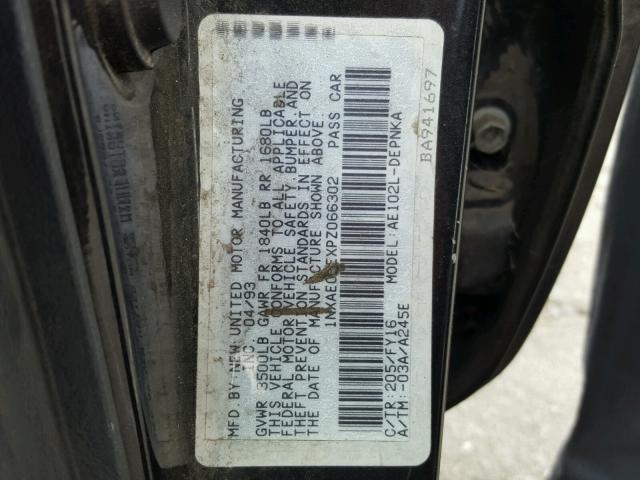 1NXAE09EXPZ066302 - 1993 TOYOTA COROLLA LE 黑色 照片 10