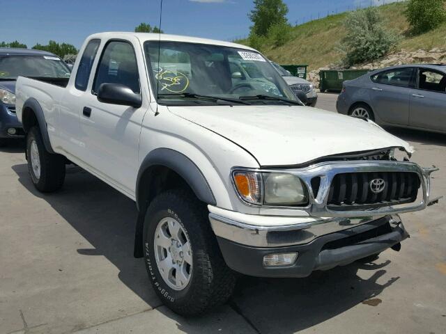 5TEWM72N62Z087812 - 2002 TOYOTA TACOMA XTR WHITE photo 1