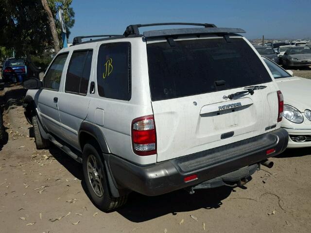 JN8DR07X01W505906 - 2001 NISSAN PATHFINDER WHITE photo 3