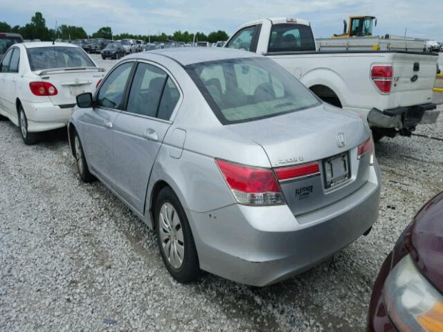 1HGCP2F38CA016310 - 2012 HONDA ACCORD LX SILVER photo 3