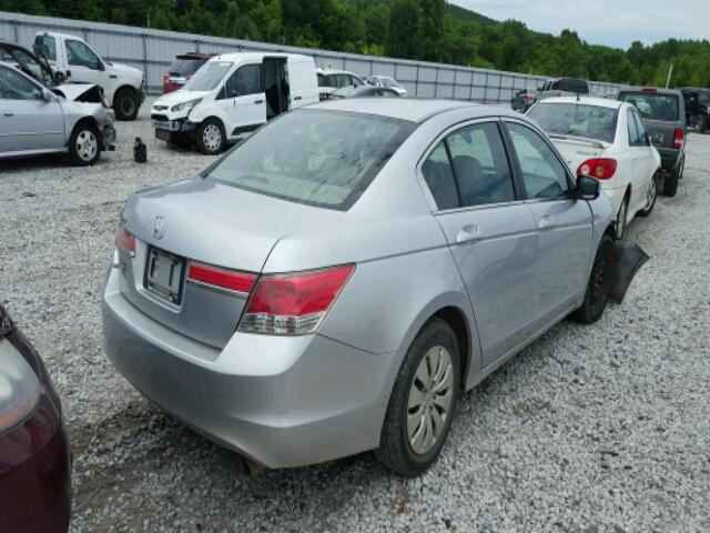 1HGCP2F38CA016310 - 2012 HONDA ACCORD LX SILVER photo 4