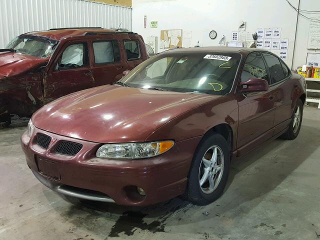 1G2WP52K9YF140935 - 2000 PONTIAC GRAND PRIX MAROON photo 2
