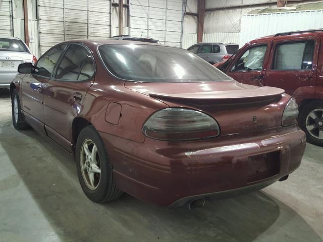 1G2WP52K9YF140935 - 2000 PONTIAC GRAND PRIX MAROON photo 3