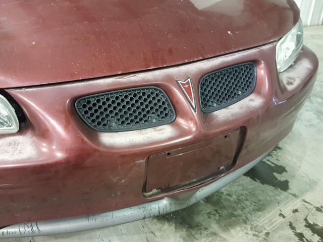1G2WP52K9YF140935 - 2000 PONTIAC GRAND PRIX MAROON photo 9