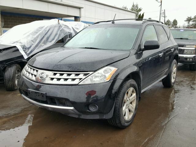 JN8AZ08WX7W663977 - 2007 NISSAN MURANO SL BLACK photo 2