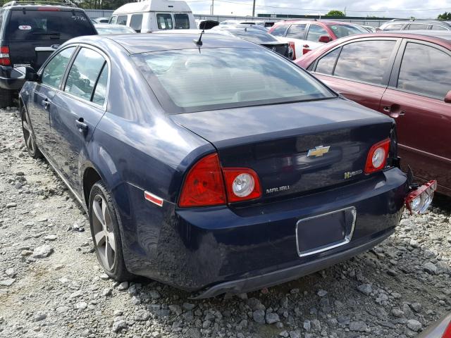 1G1ZF57509F192950 - 2009 CHEVROLET MALIBU HYB BLUE photo 3