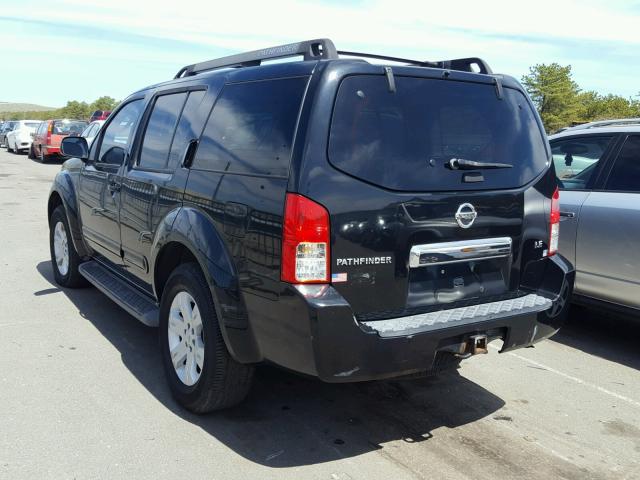 5N1AR18W45C704759 - 2005 NISSAN PATHFINDER BLACK photo 3