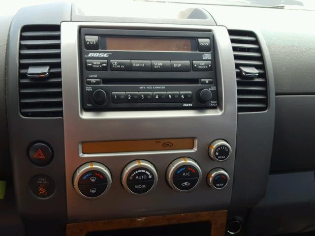 5N1AR18W45C704759 - 2005 NISSAN PATHFINDER BLACK photo 9