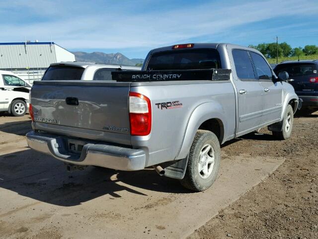 5TBDT441X4S440516 - 2004 TOYOTA TUNDRA DOU SILVER photo 4