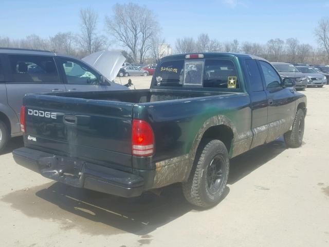 1B7GL22XXYS692960 - 2000 DODGE DAKOTA GREEN photo 4