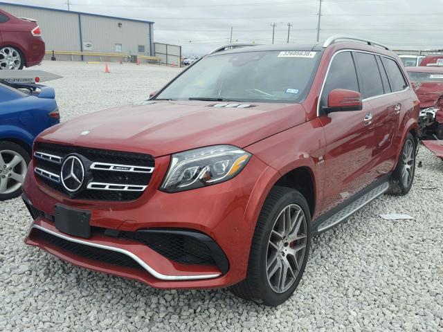 4JGDF7FE5HA860294 - 2017 MERCEDES-BENZ GLS 63 AMG RED photo 2