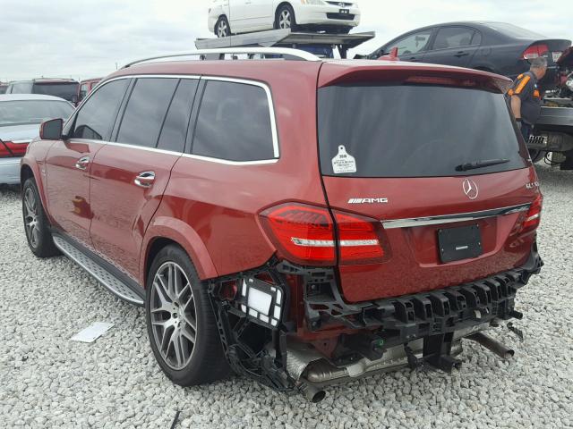 4JGDF7FE5HA860294 - 2017 MERCEDES-BENZ GLS 63 AMG RED photo 3