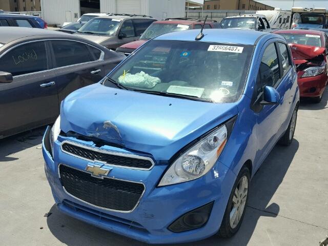 KL8CD6S97EC407716 - 2014 CHEVROLET SPARK 1LT BLUE photo 2