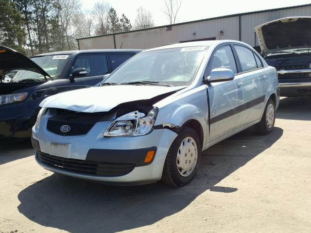 KNADE223296513280 - 2009 KIA RIO BASE BLUE photo 2