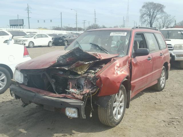 JF1SF656X2G737908 - 2002 SUBARU FORESTER S MAROON photo 2