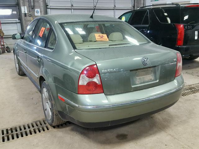 WVWTH63BX3P293973 - 2003 VOLKSWAGEN PASSAT GLX 绿色 照片 3