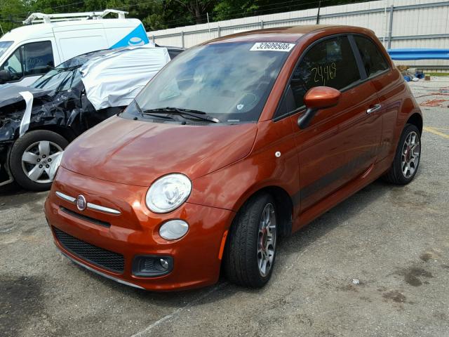 3C3CFFBR3DT580884 - 2013 FIAT 500 SPORT ORANGE photo 2