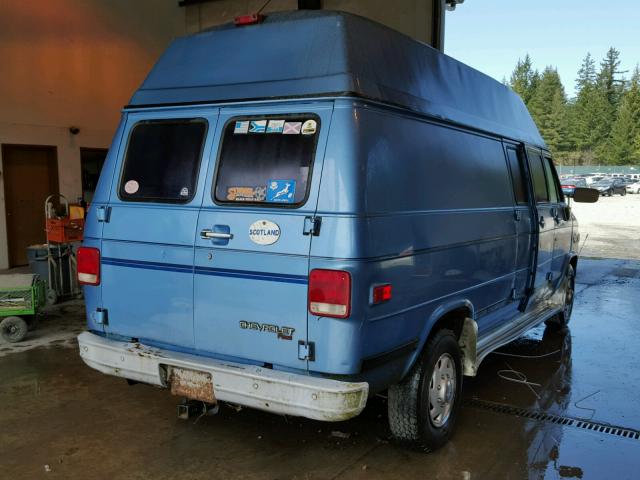 1GCGG39K0SF162288 - 1995 CHEVROLET G30 BLUE photo 4