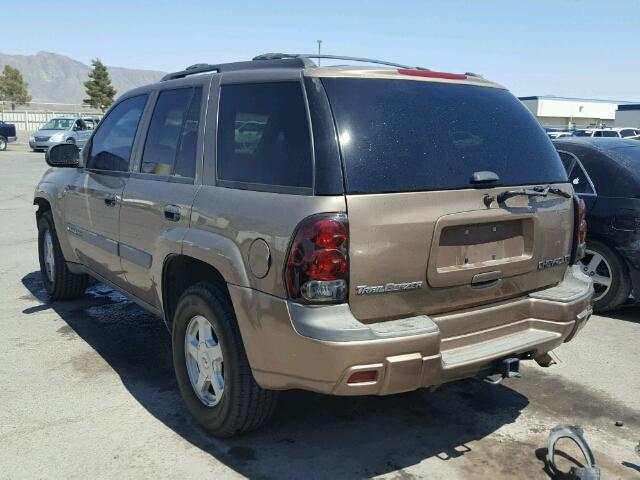 1GNDS13S232148102 - 2003 CHEVROLET TRAILBLAZE BROWN photo 3